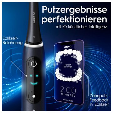 Oral-B Elektrische Zahnbürste iO 8, Aufsteckbürsten: 3 St., 6 Putzmodi