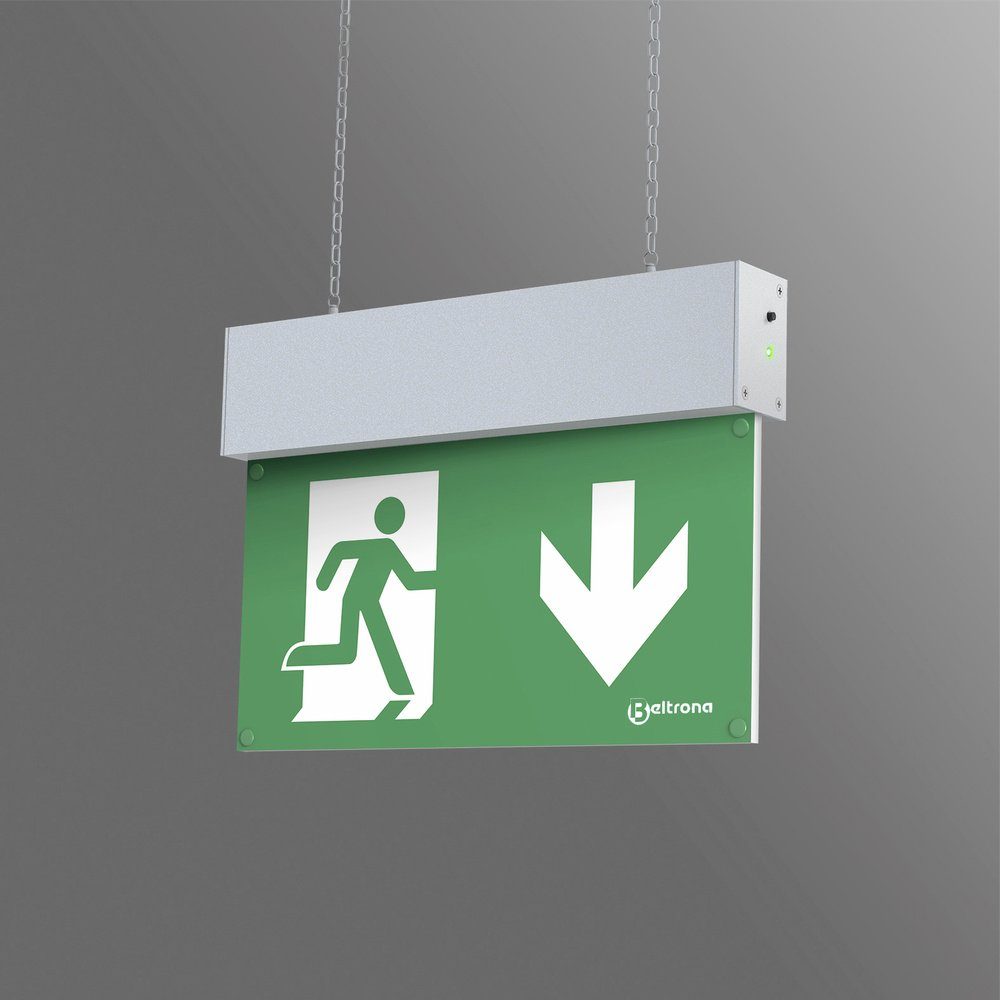 Beltrona Warnschild Beltrona MEXM82504ZB LED Fluchtweg-Notbeleuchtung Kettenmontage