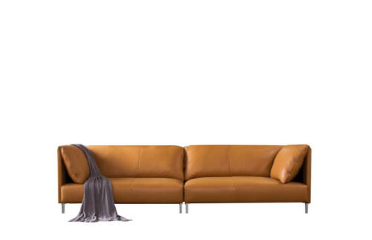 XXL Polster Sofa Leder Vier Couch 4-Sitzer, Sofas Big JVmoebel Sitzer Couchen Sitz