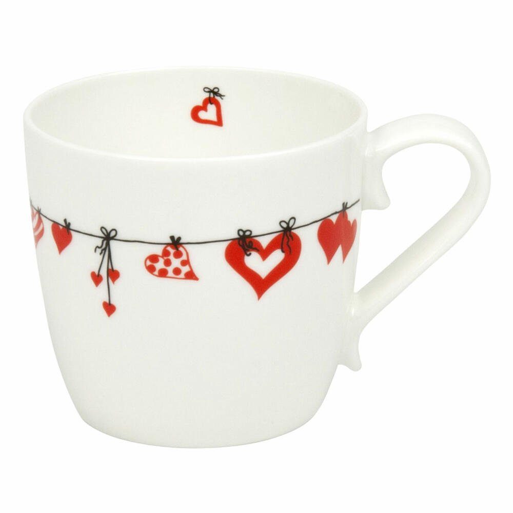 Könitz Becher HEARTS Clothes 415 ml, New Bone China