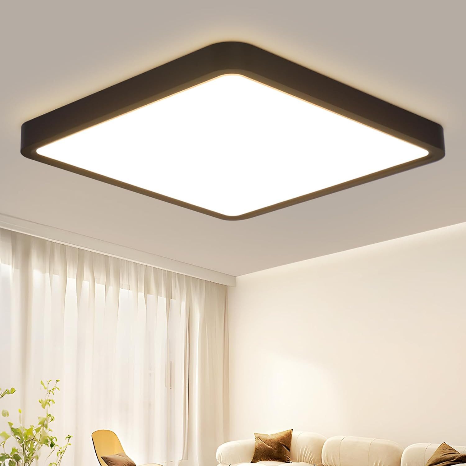 ZMH LED Deckenleuchte Wohnzimmer IP44 Deckenlampe günstig online kaufen