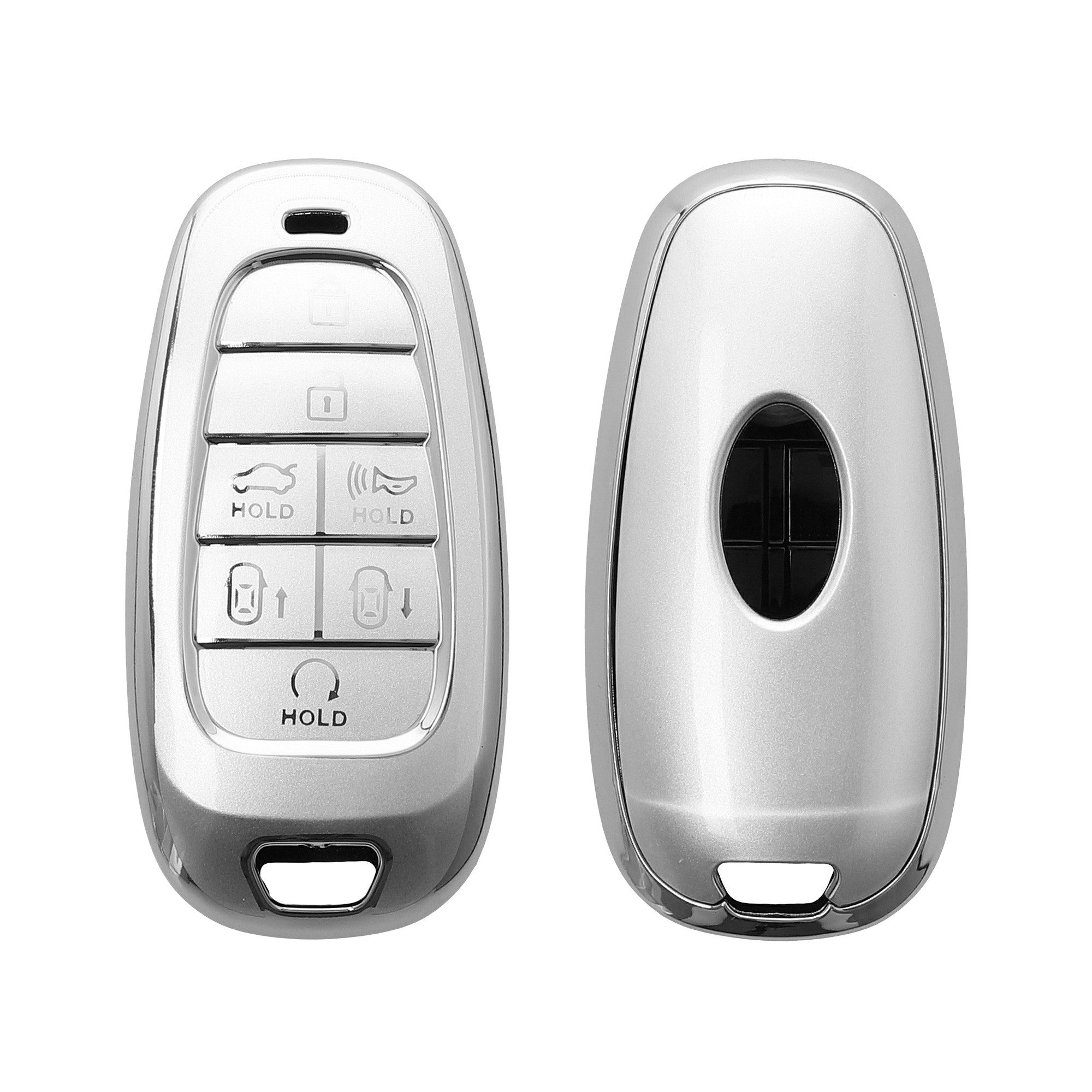 kwmobile Schlüsseltasche Autoschlüssel Hülle für Hyundai (1-tlg), Schlüsselhülle Silikon Case Schlüssel Cover