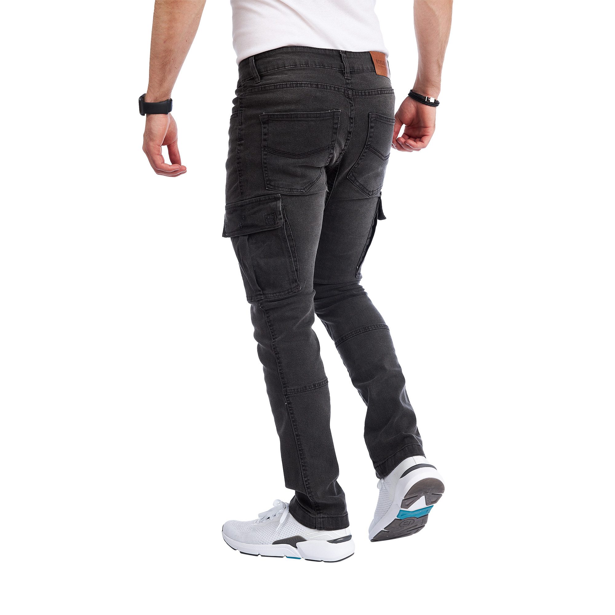 Styleko Cargohose Cargo Jeans Herren Cargohose für Herren Jeans stretch Cargohose Herren