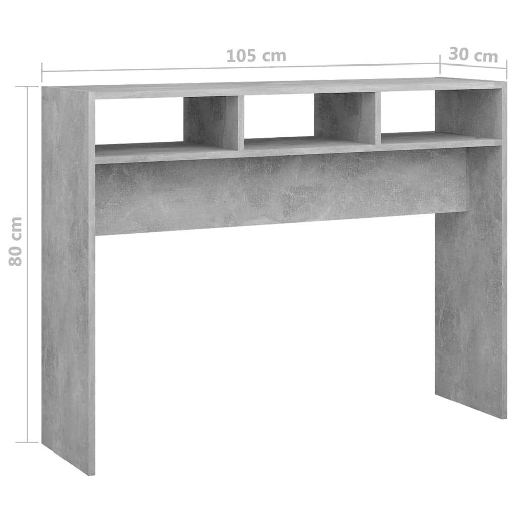 furnicato Holzwerkstoff (1-St) 105x30x80 Konsolentisch Beistelltisch Betongrau cm
