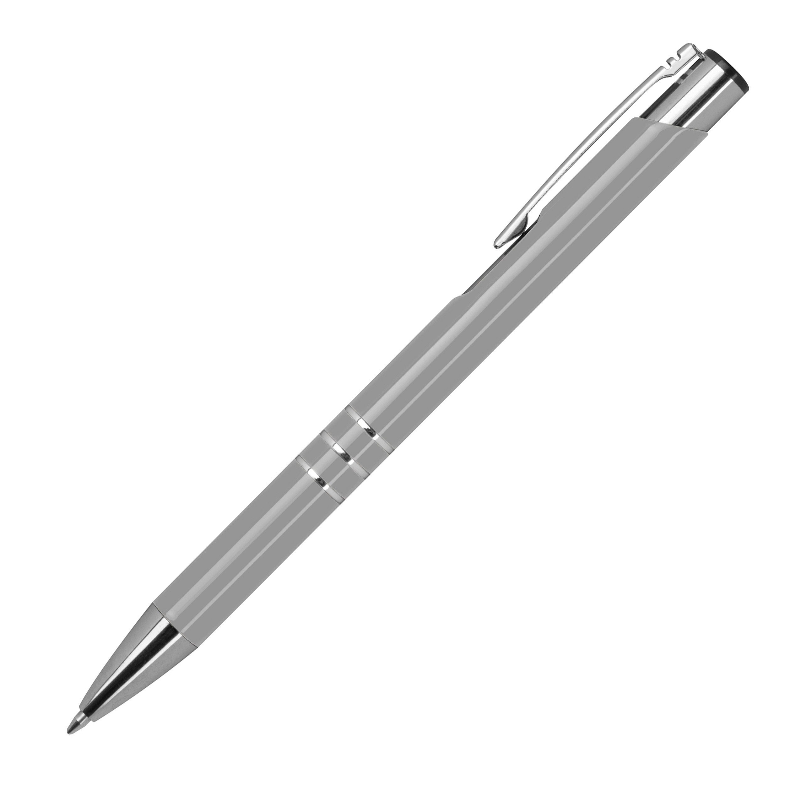Kugelschreiber Kugelschreiber aus Metall / vollfarbig lackiert / Farbe: grau (matt)