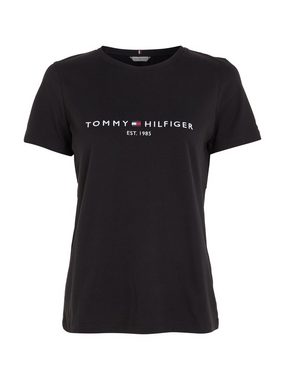 Tommy Hilfiger Rundhalsshirt HERITAGE HILFIGER C-NK REG TEE mit gesticktem Tommy Hilfiger Linear Logo-Schriftzug