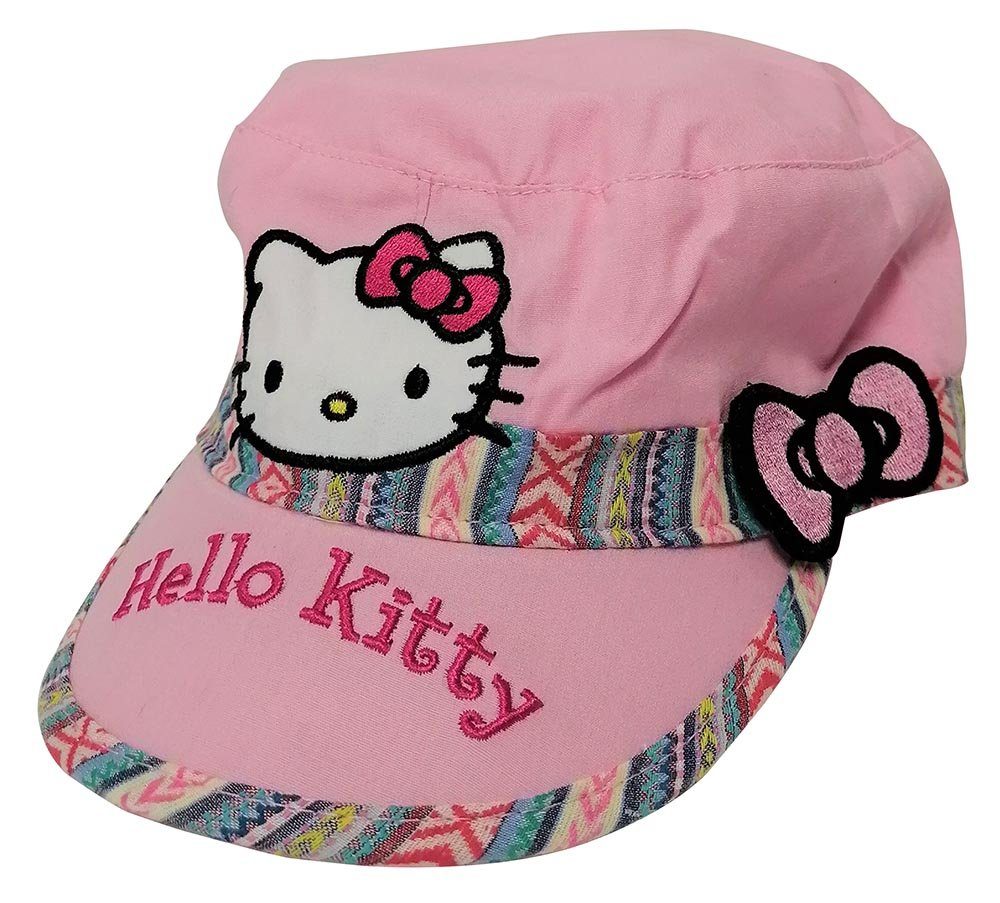 Sun City Schirmmütze Girl Kitty für mit in Rosa Hello Mädchen Kappe Schleife Süßer Kinder