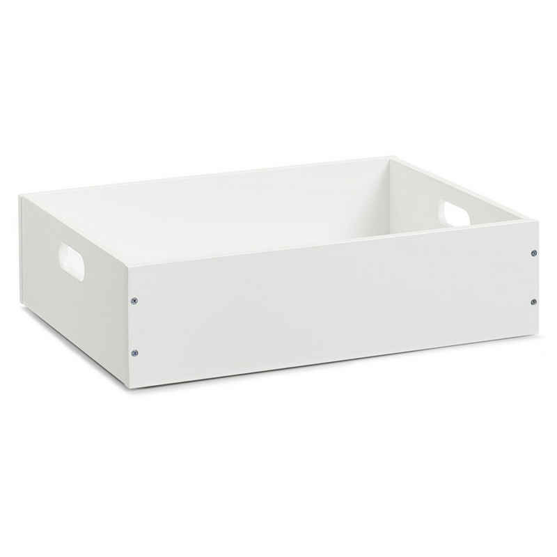 Zeller Present Aufbewahrungsbox Aufbewahrungsbox 40 x 30 x 11 cm Weiß (Stück, 1 St., 1 Aufbewahrungsbox), Aufbewahrungsbox Ordnungsbox