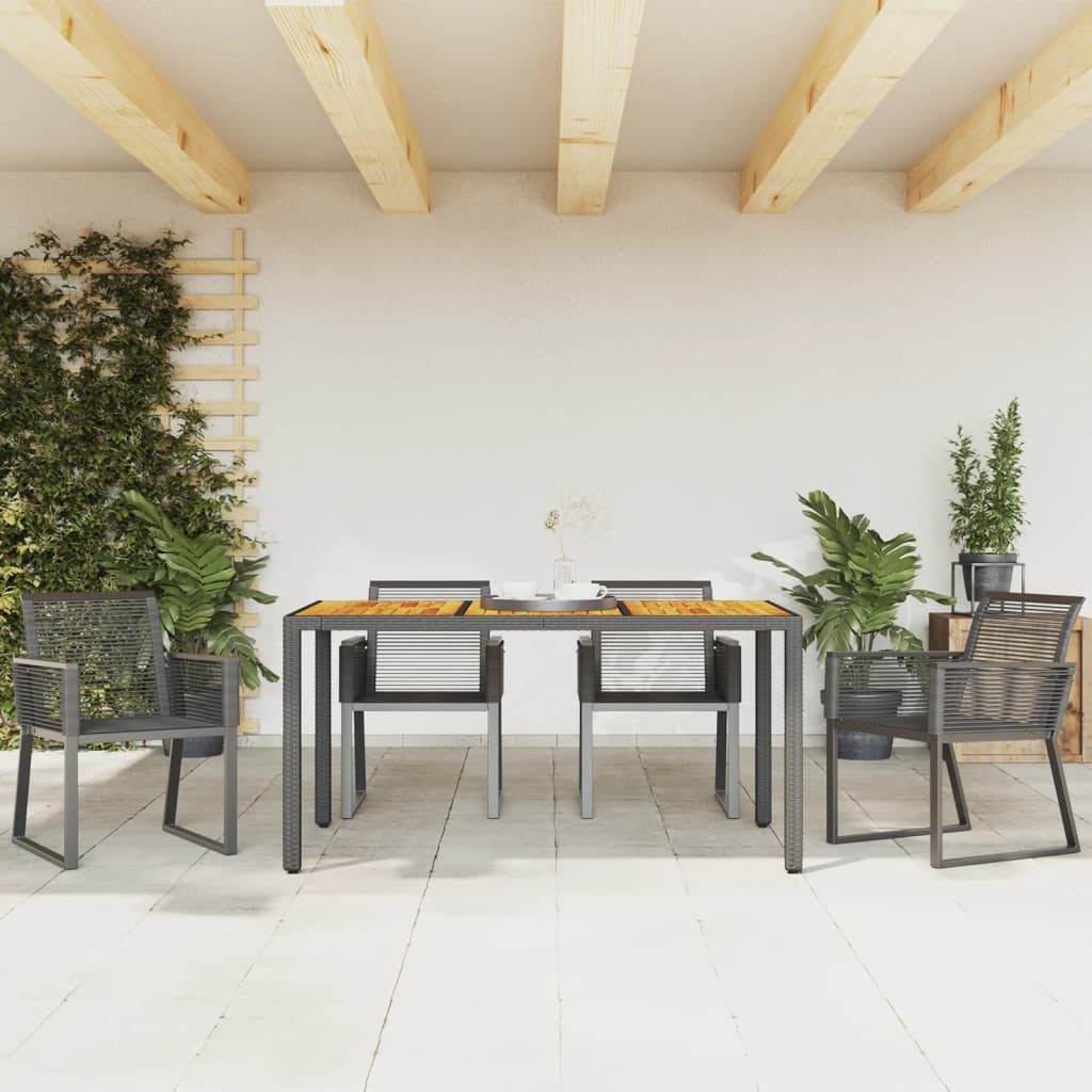 vidaXL Gartenstuhl Gartenstühle 4 Stk. Schwarz günstig online kaufen