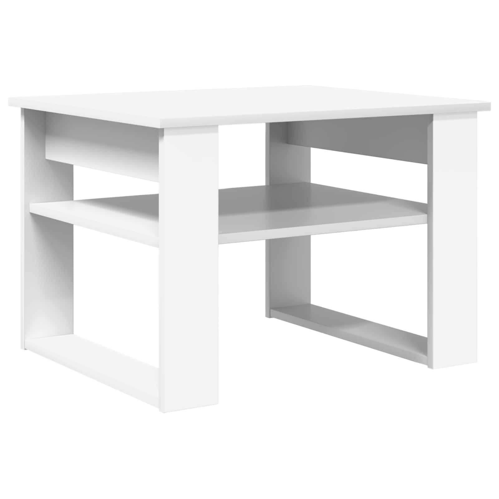 Couchtisch Couchtisch mit Speicher Weiß 64 x 54 x 44 cm Holzwerkstoff