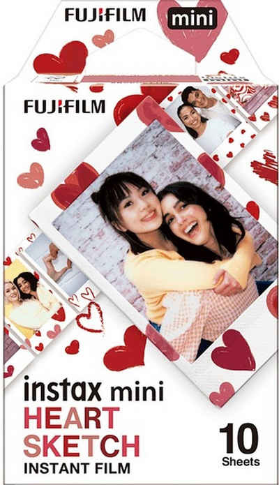 FUJIFILM Sofortbildfilm »Fujifilm Instax Mini Film Heart Sketch«