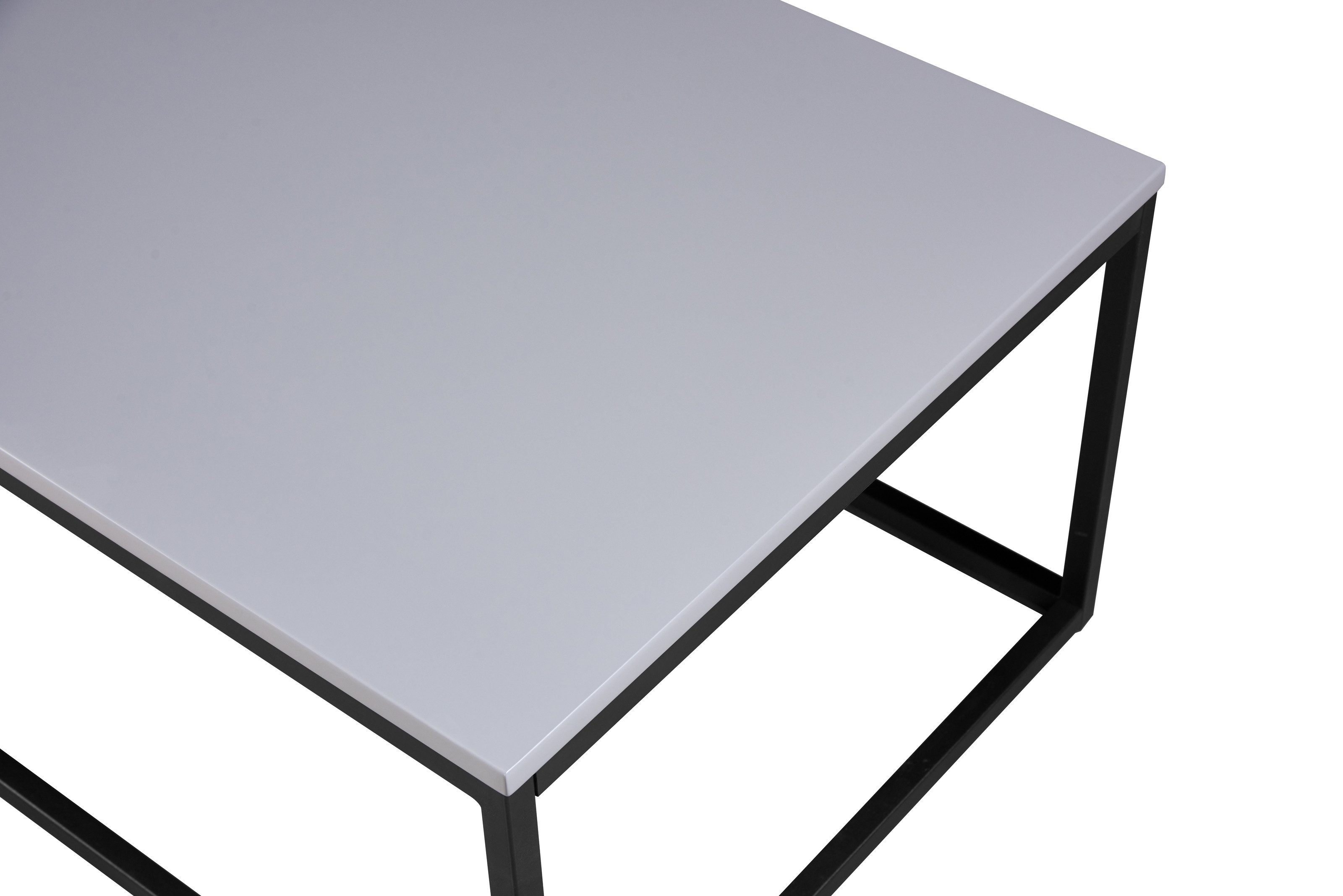 PREISBRECHER Couchtisch Thor 2, in grau, schwarz, MDF, Metall - 110x40x60cm (BxHxT)