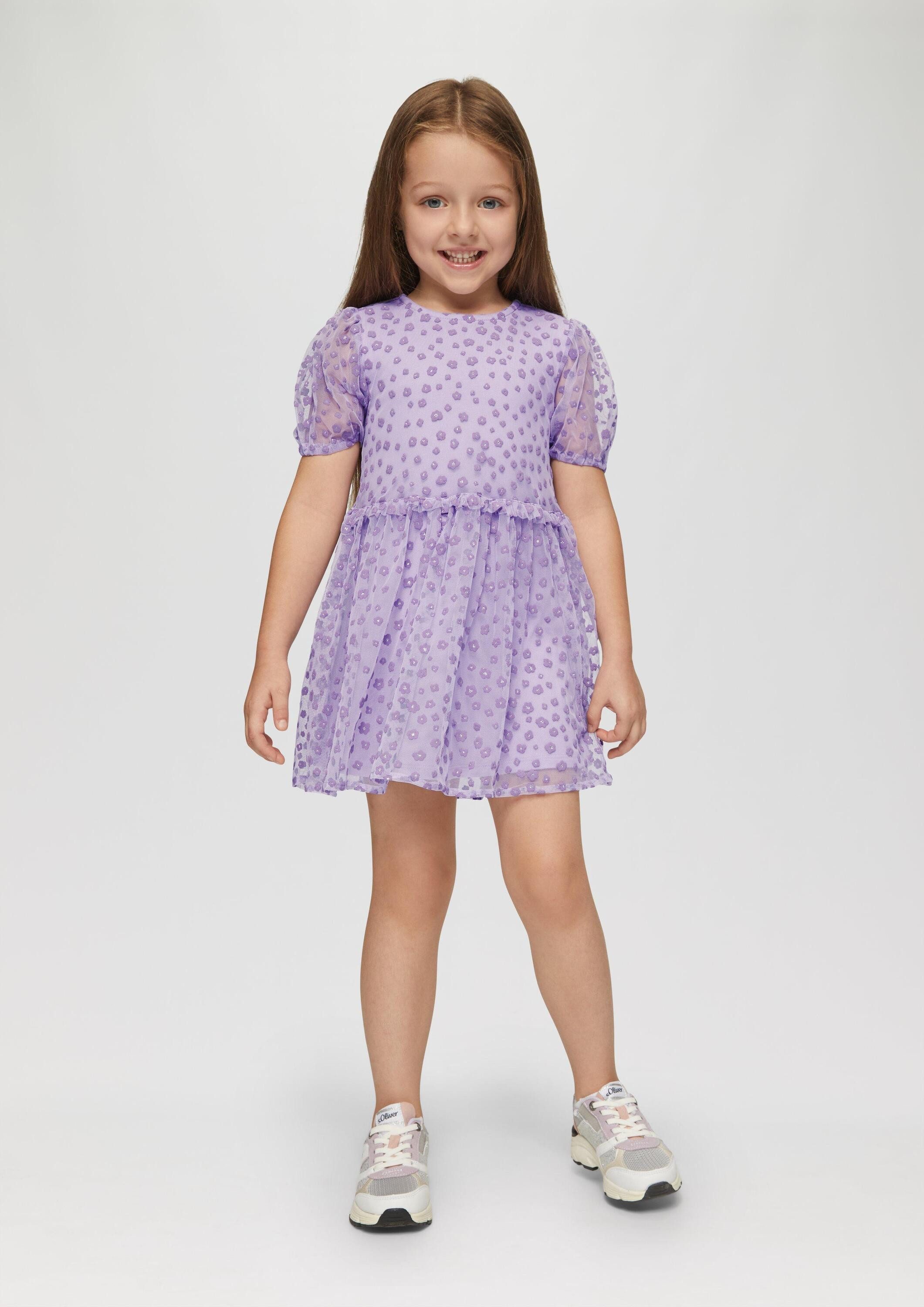 s.Oliver Minikleid Kleid Gefüttertes Tüllkleid mit Glitzereffekt – Bild 3 von 3