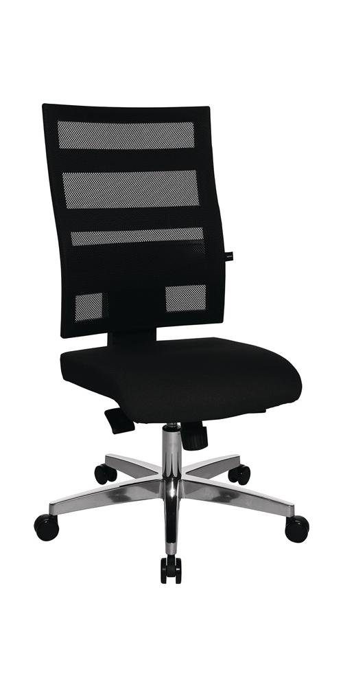 TOPSTAR Drehstuhl Bürodrehstuhl mit Punktsynchrontechnik schwarz/schwarz 450-550 mm ohne Armlehnen Tragfähigkeit 110 kg
