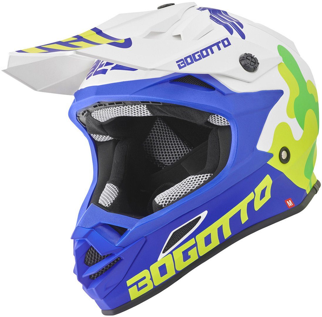 Bogotto Motocrosshelm V328 Camo Motocross Helm, Waschbar