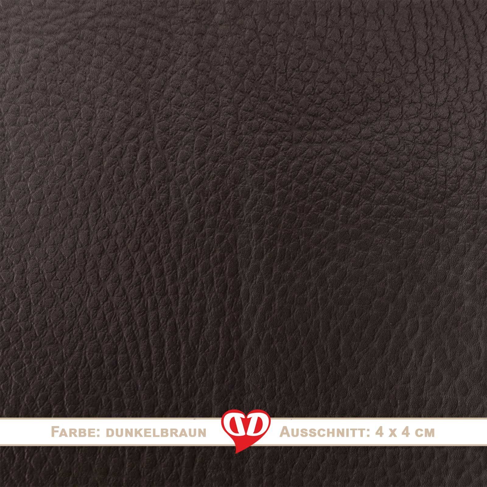 maDDma Stoff Oekoleder Kunstleder Zuschnitt ab 50x140cm Lederimitat 450g/m², dunkelbraun