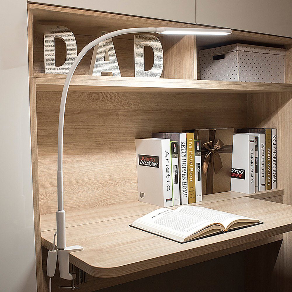 Schwarz Tischlampe Schwenkarm Architektenlampe GelldG Arbeitsleuchte LED Augenschutz Büro Schreibtischlampe