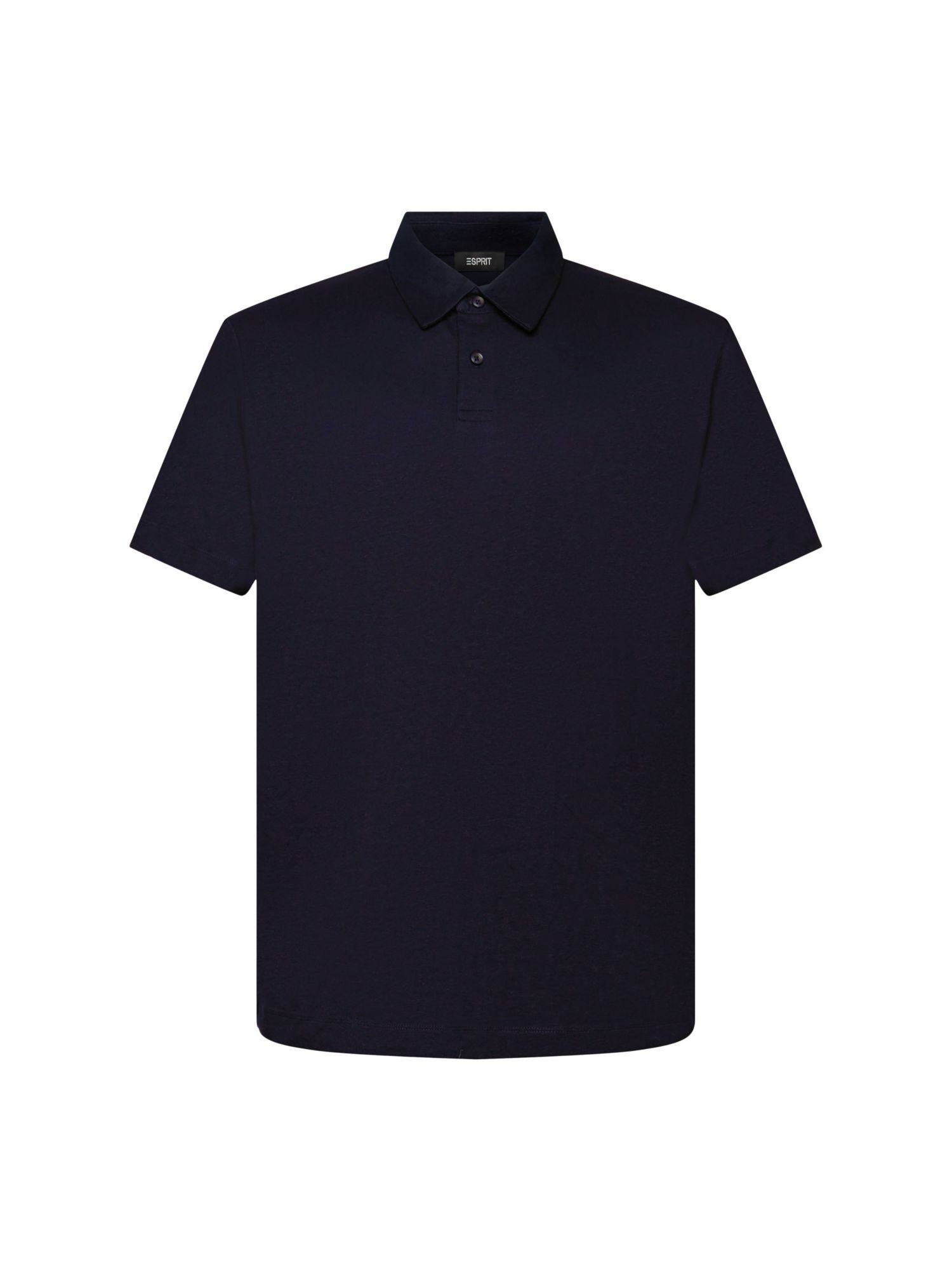 Esprit Collection Poloshirt Jersey Poloshirt, Baumwolle-Leinen-Mix NAVY