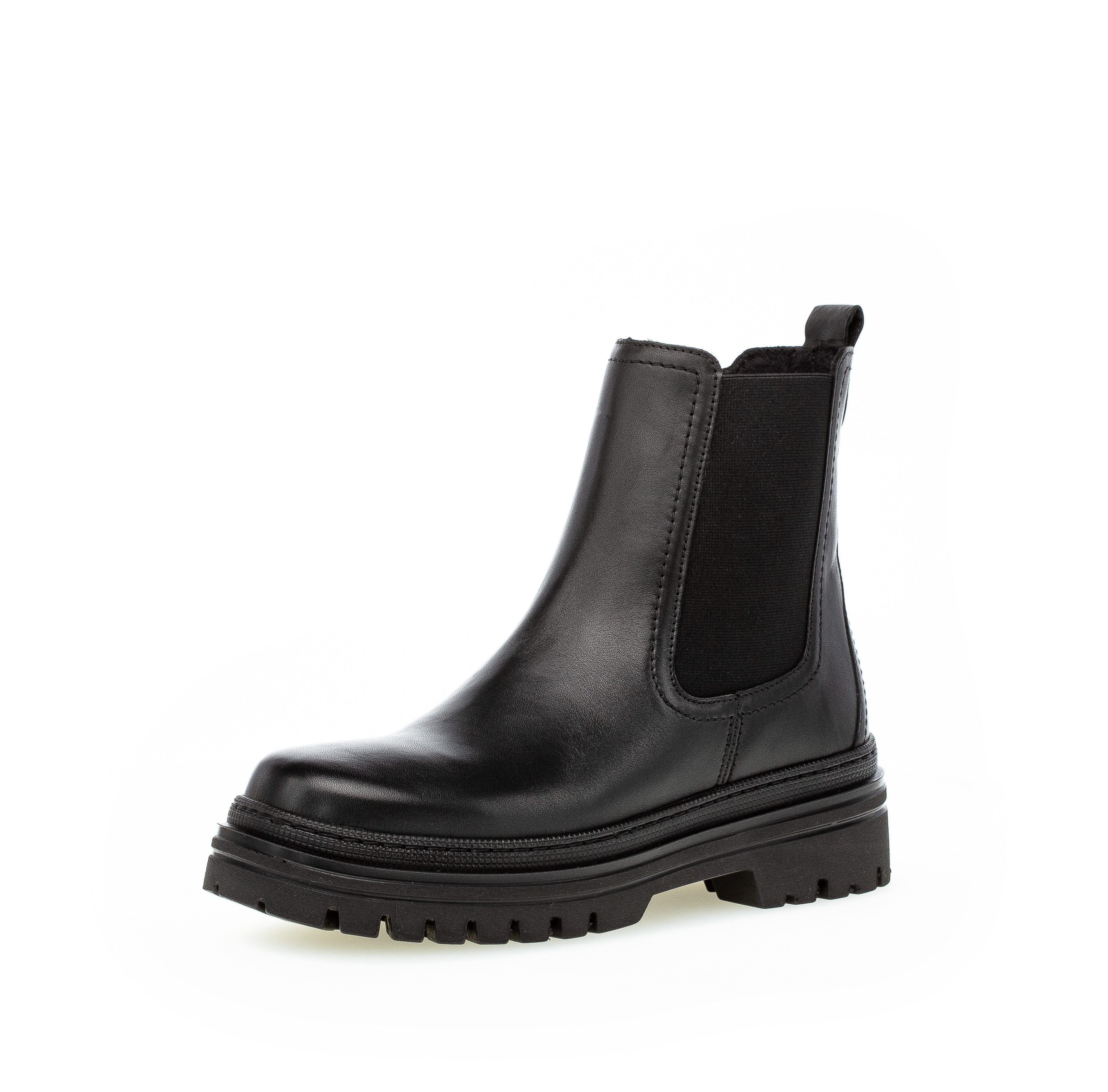 Gabor Damen Chelsea Boots – Stiefeletten Mit Wechselfußbett & Reißverschluss, Blockabsatz 5 Cm, Raues Leder