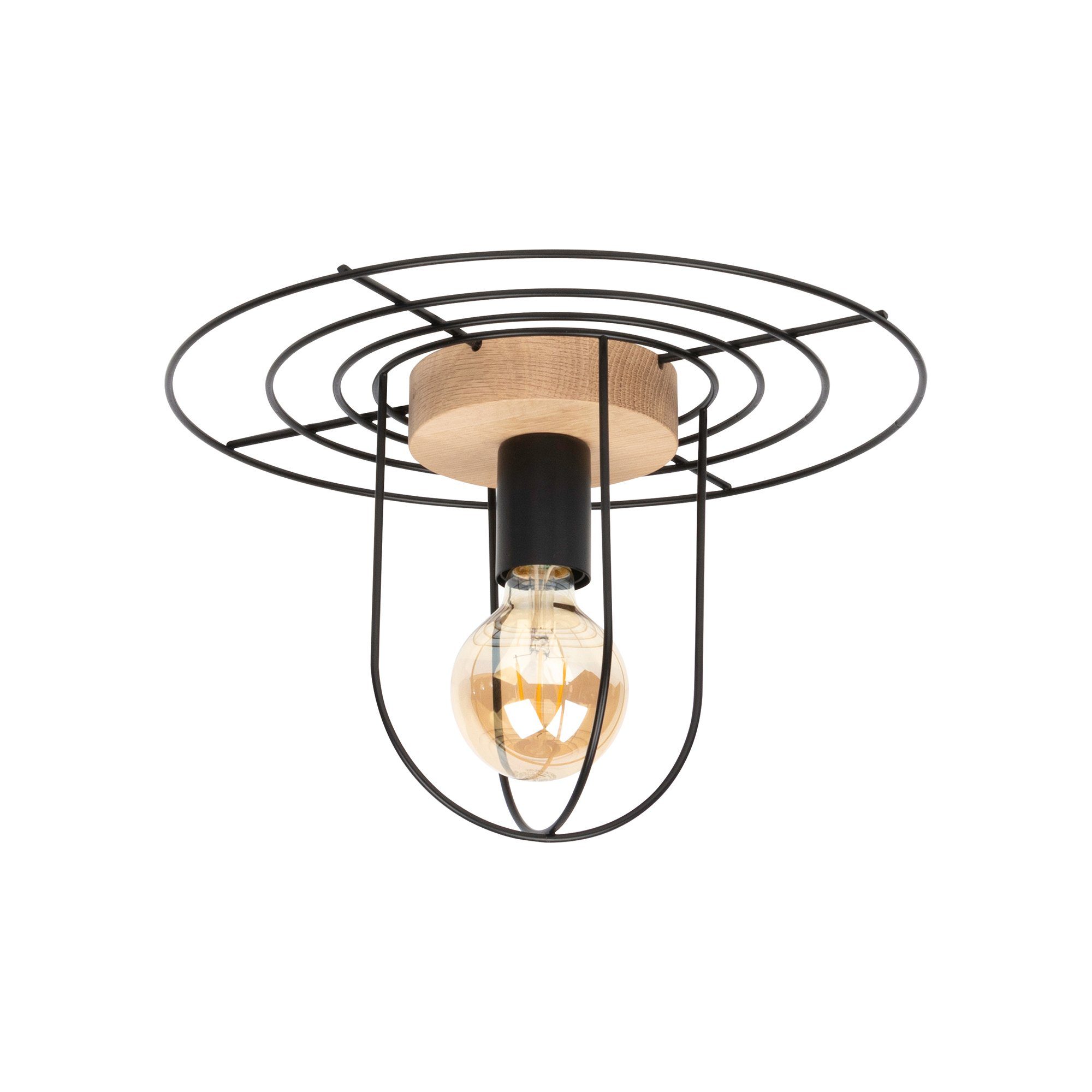 SPOT Light Deckenleuchte CHESTER, ohne Leuchtmittel, Modernes Design, aus Eichenholz und Metall, Nachhaltig | Deckenlampen