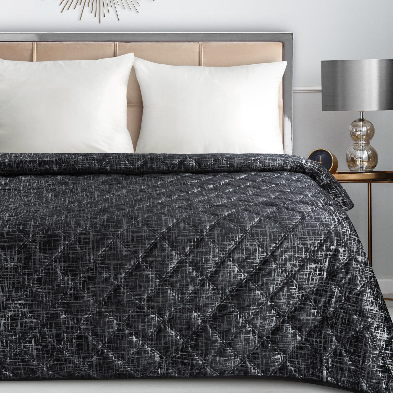 Eurofirany Tagesdecke Eleganter Bettüberwurf BLINK6 silber günstig online kaufen