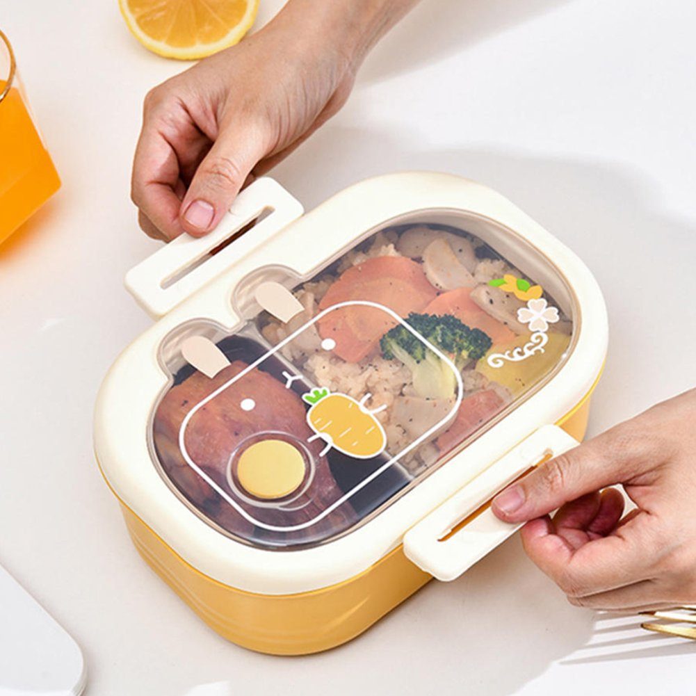 Lunchbox Mit Bento-Box Auslaufsicherer Gelb Schlitzen, Mehreren Blusmart