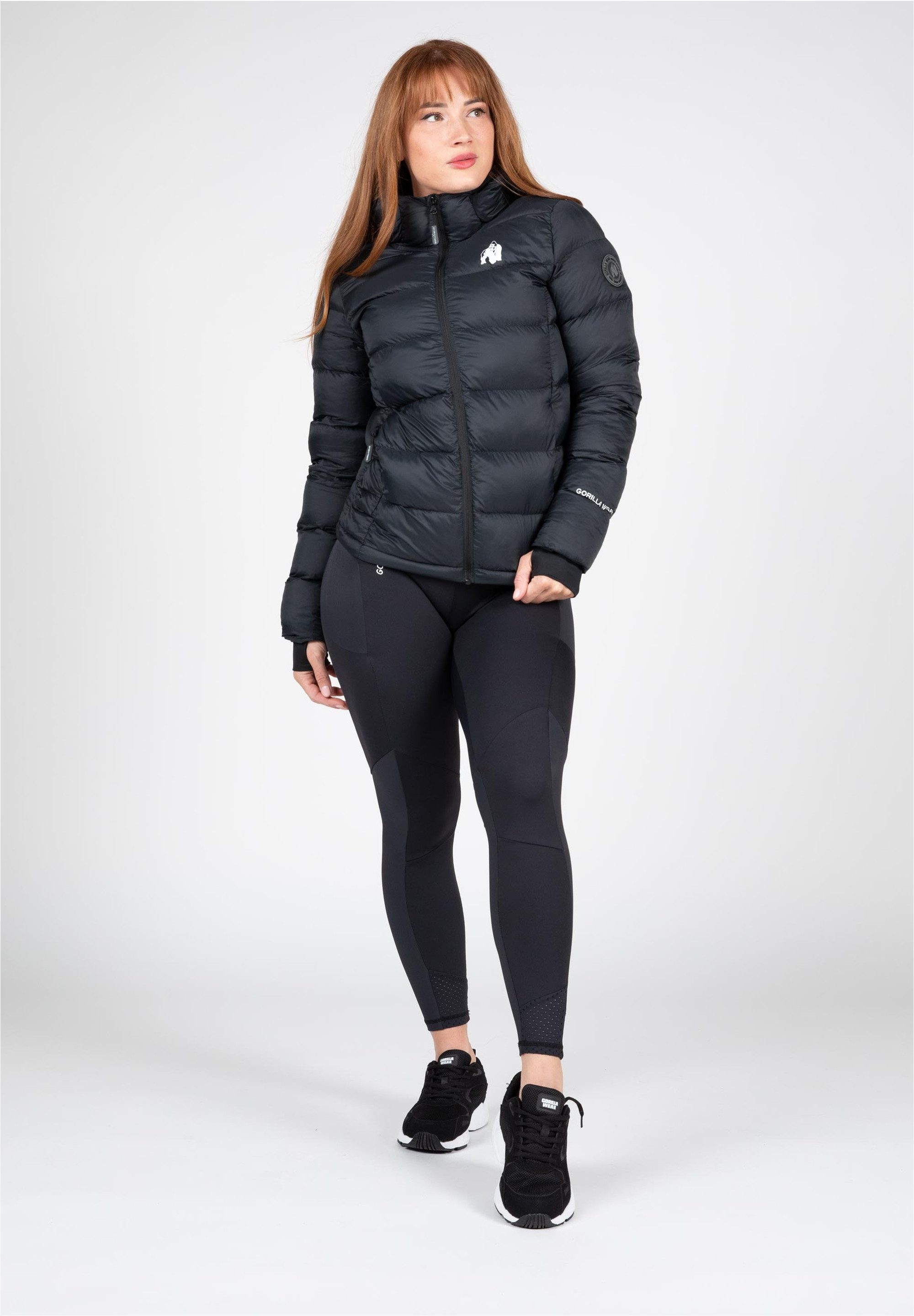 Gorilla Wear Steppjacke mit Stehkragen und Kapuze