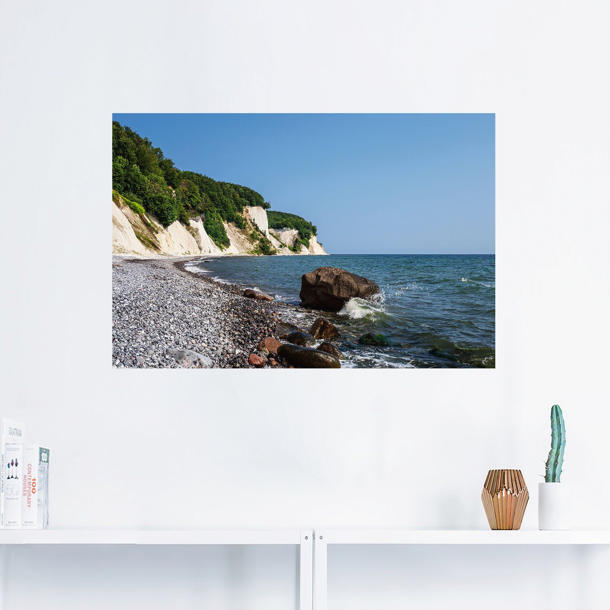 Artland Wandbild Kreidefelsen oder versch. Alubild, an Ostsee, St), der der Größen in (1 als Wandaufkleber Küstenbilder Küste Leinwandbild, Poster