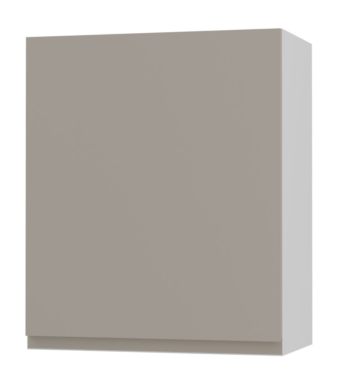 Feldmann-Wohnen Klapphängeschrank Avellino (W2/60, 1-türig, 2 Einlegeböden, 1-St., moderne Optik, Acrylfronten, Griffmulden) 60x32,5x72cm grifflos weiß - cashmere Acryl (AV-W2/60)