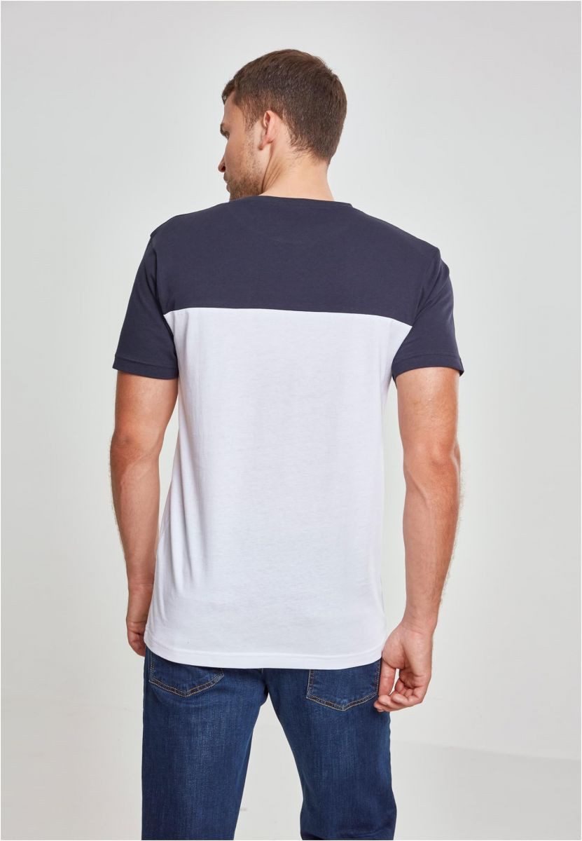 URBAN CLASSICS Rundhalsshirt 3-Tone Pocket Tee T-Shirt Herren