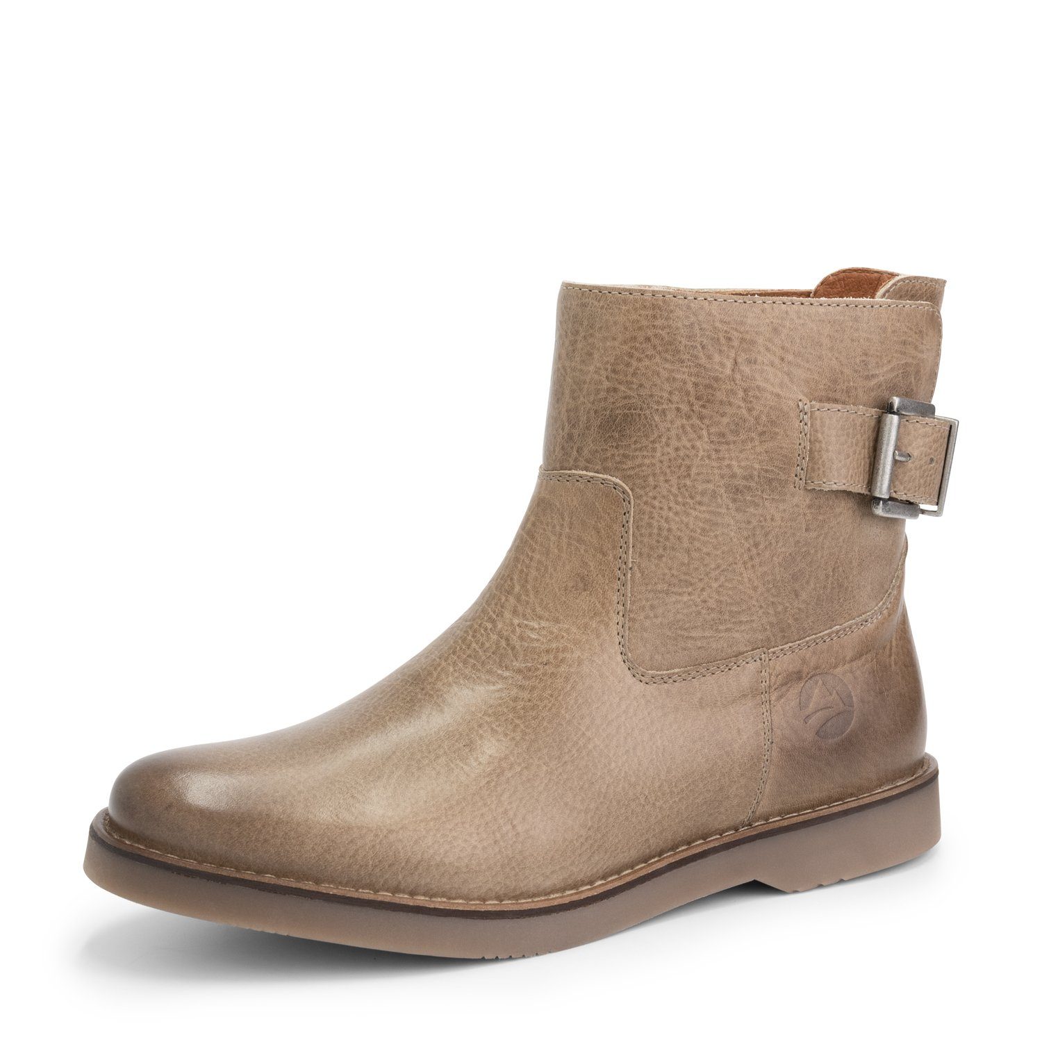 Travelin' Lady Leder Stiefelette Louargat (Pull-on) Taupe