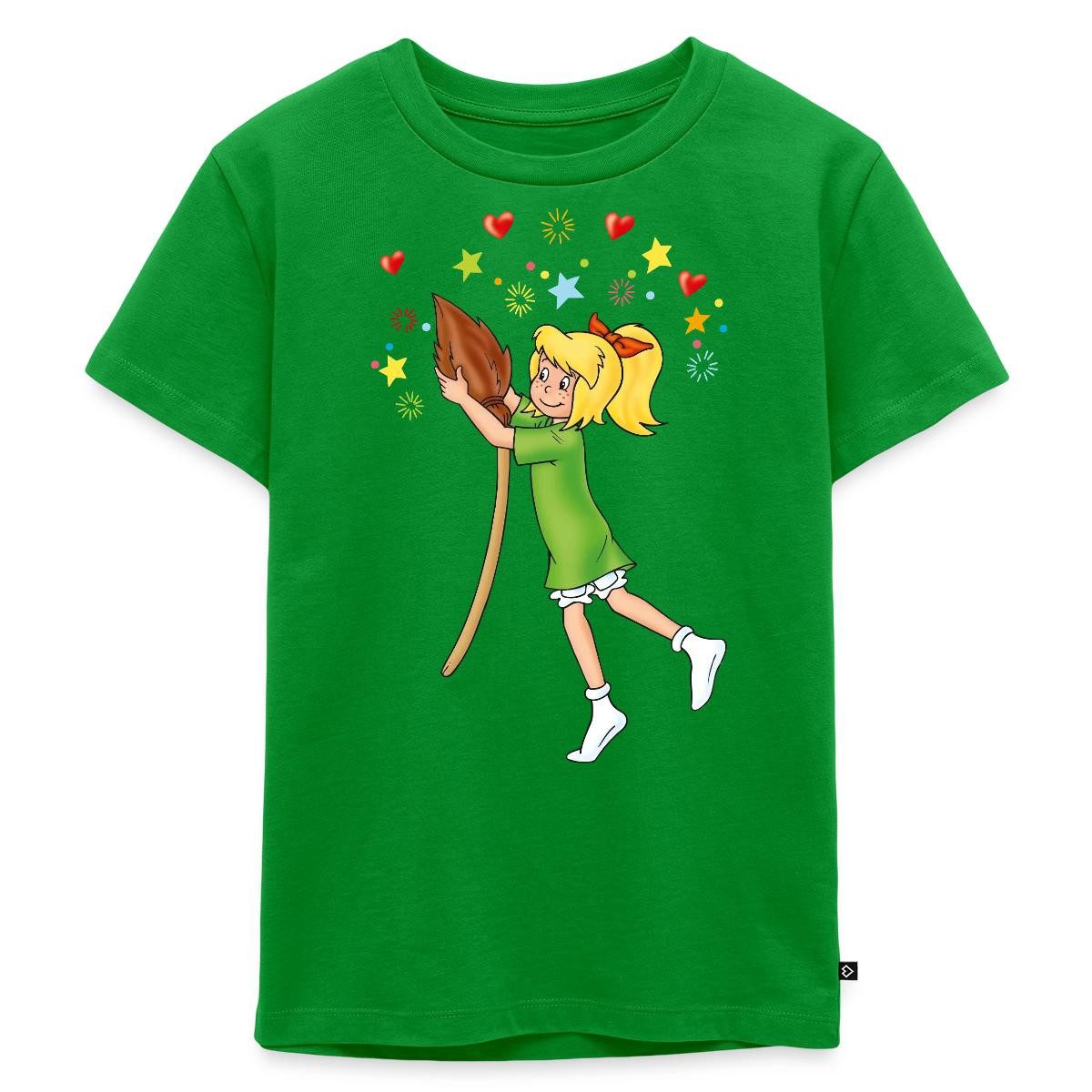 Spreadshirt T-Shirt Bibi Blocksberg Tanzt Mit Ihrem Besen Kartoffelbrei Kinder Premium T-S (1-tlg)