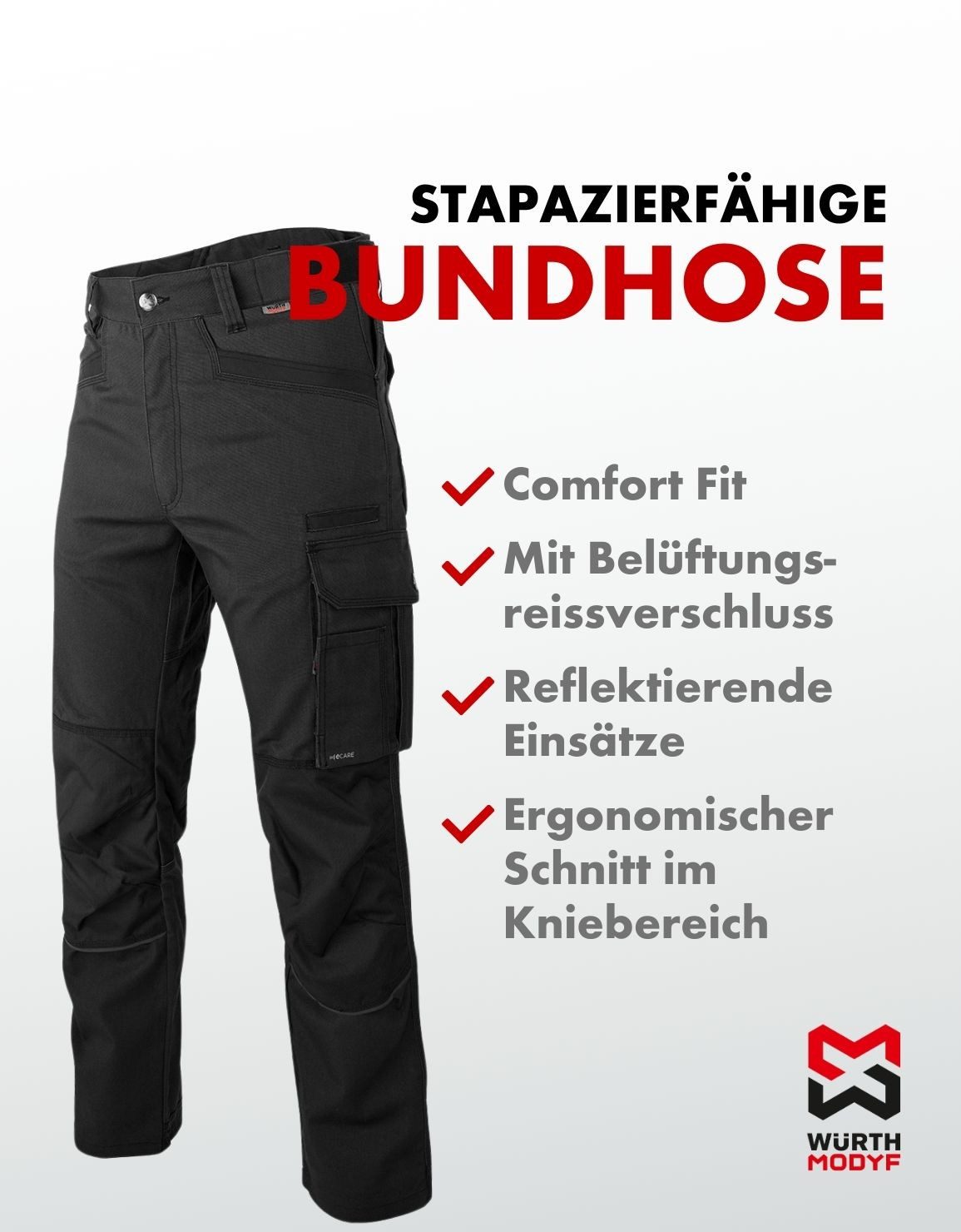 Würth MODYF Arbeitsbundhose Nature Robuste Bundhose für Herren Moderne Arbe günstig online kaufen