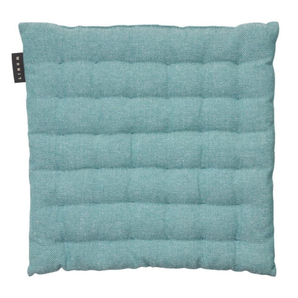 Linum Sitzkissen Sitzkissen 40x40 cm Pepper dunkles grautürkis