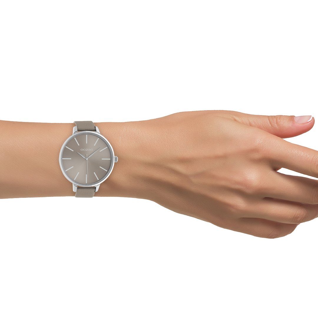 OOZOO Quarzuhr XL Damenuhr C10712 Taupe günstig online kaufen