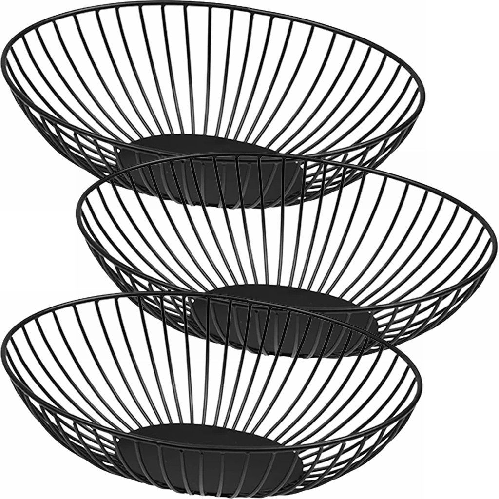 Marrakesch Orient & Mediterran Interior Dekotablett 3er Set Obstschale Schale Abisko (3 St), Handarbeit