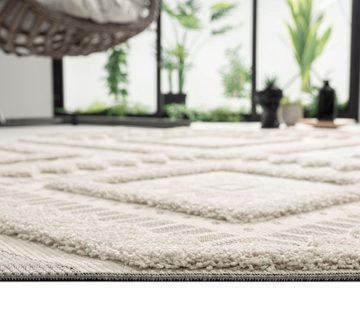 Teppich Kayra 54062, merinos, rechteckig, Höhe: 20 mm, Hoch Tief Struktur, Boho Style, Scandic, In- Outdoor geeignet