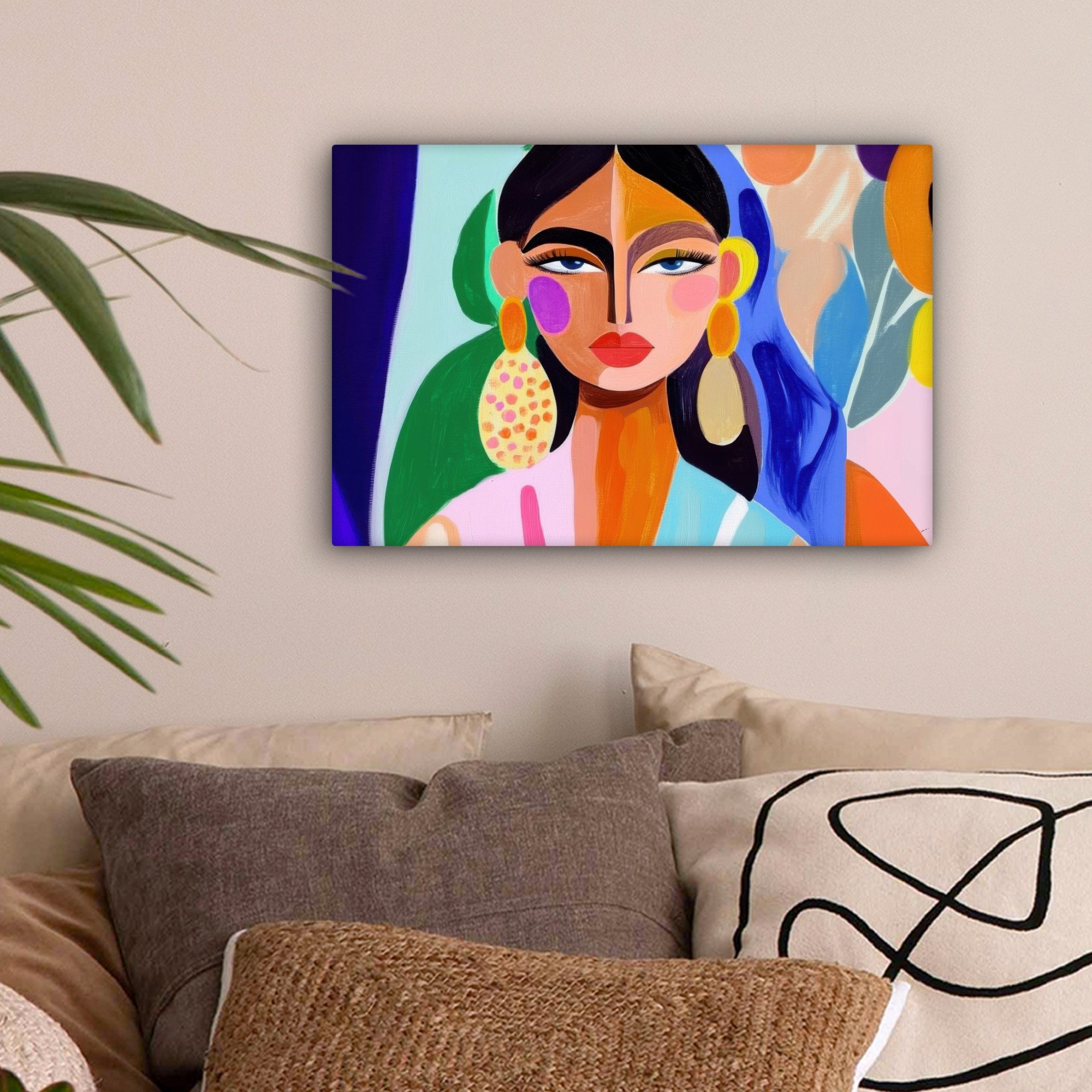 OneMillionCanvasses® Leinwandbild Porträt - Frau - Modern, Fotodruck (1 St) günstig online kaufen