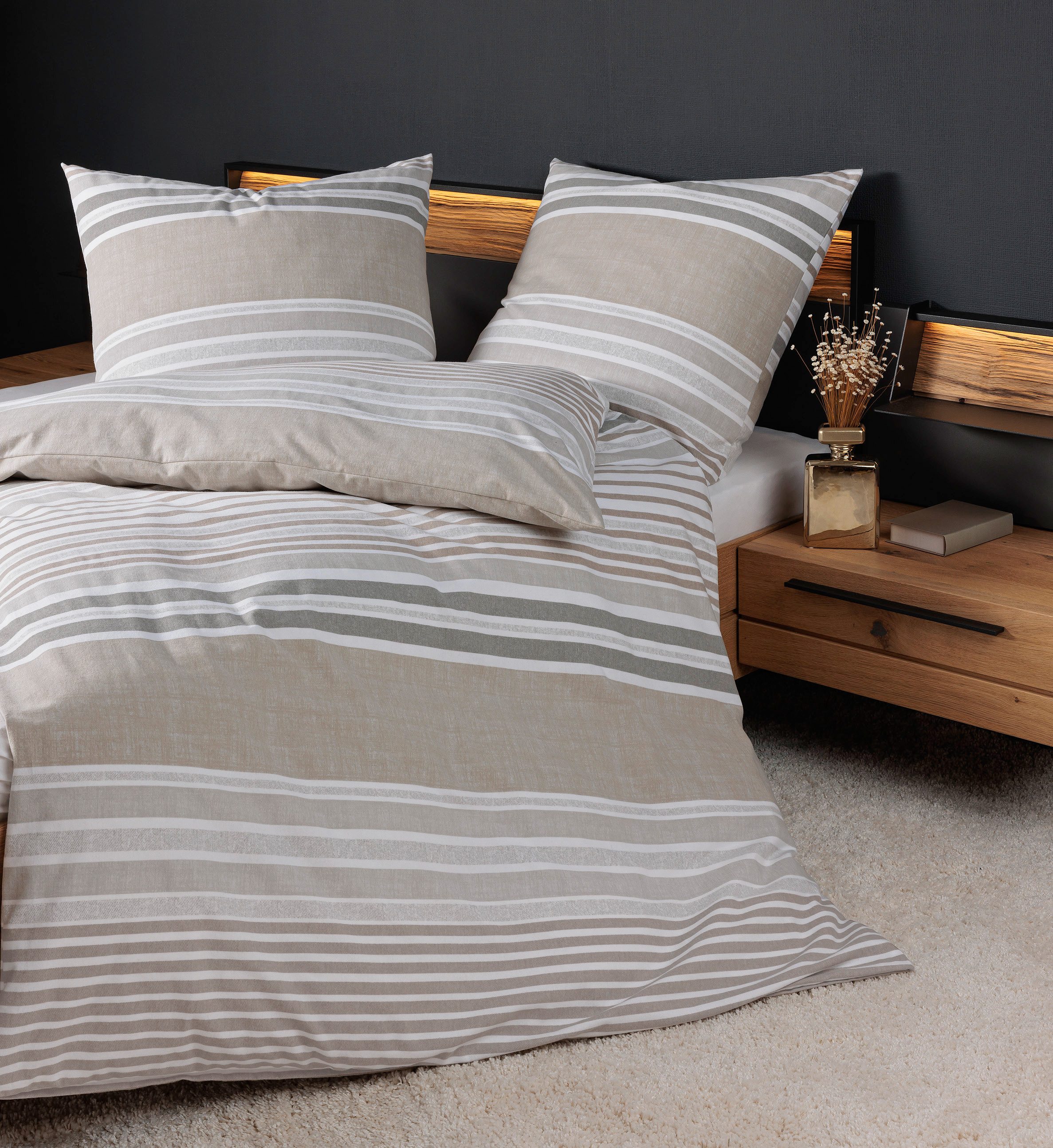 Janine Bettwäsche Edel Baumwolle, Flanell, 3 günstig online kaufen