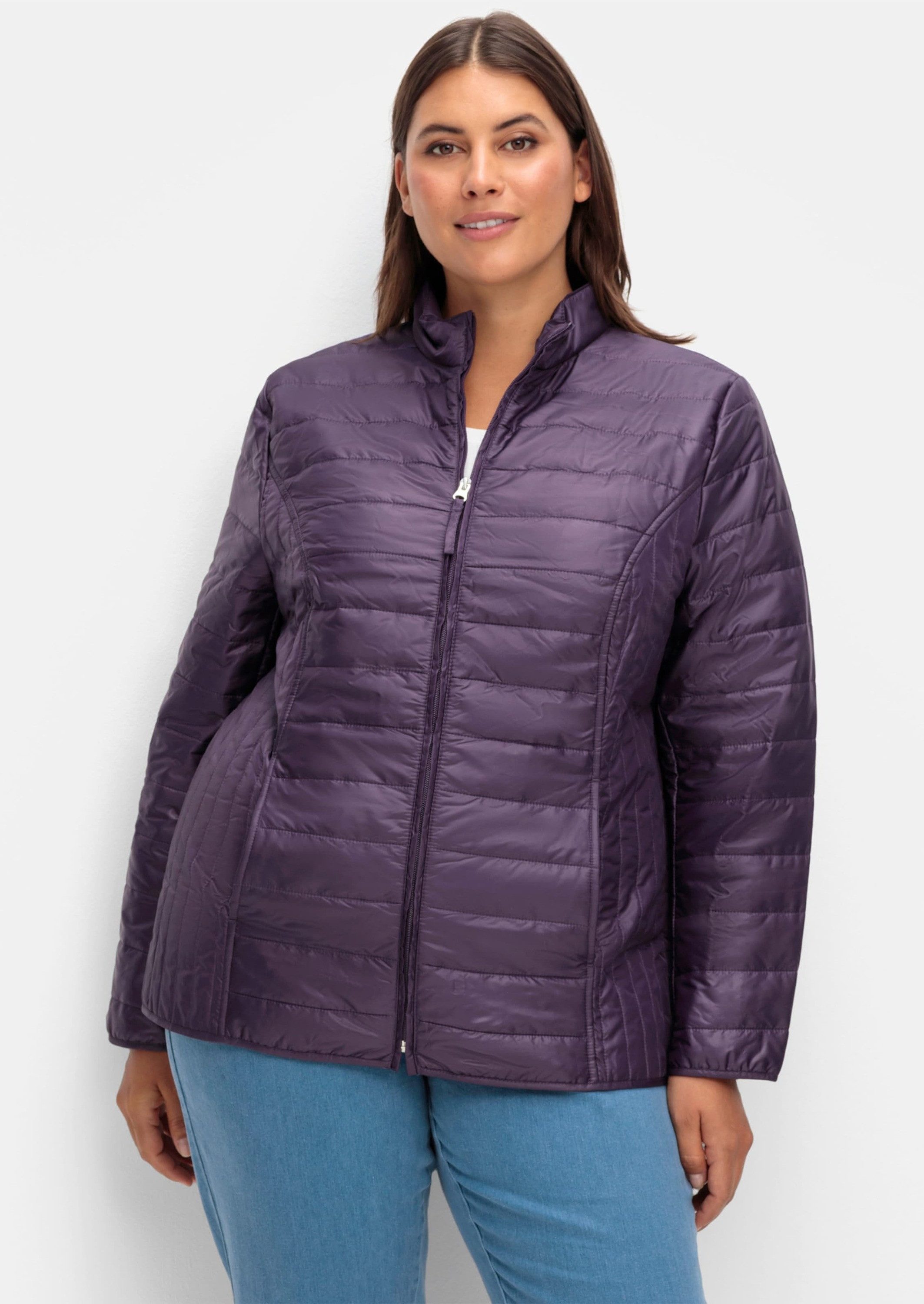 Sieh an! Allwetterjacke Steppjacke Langarm für die Übergangszeit, mit Stehkragen