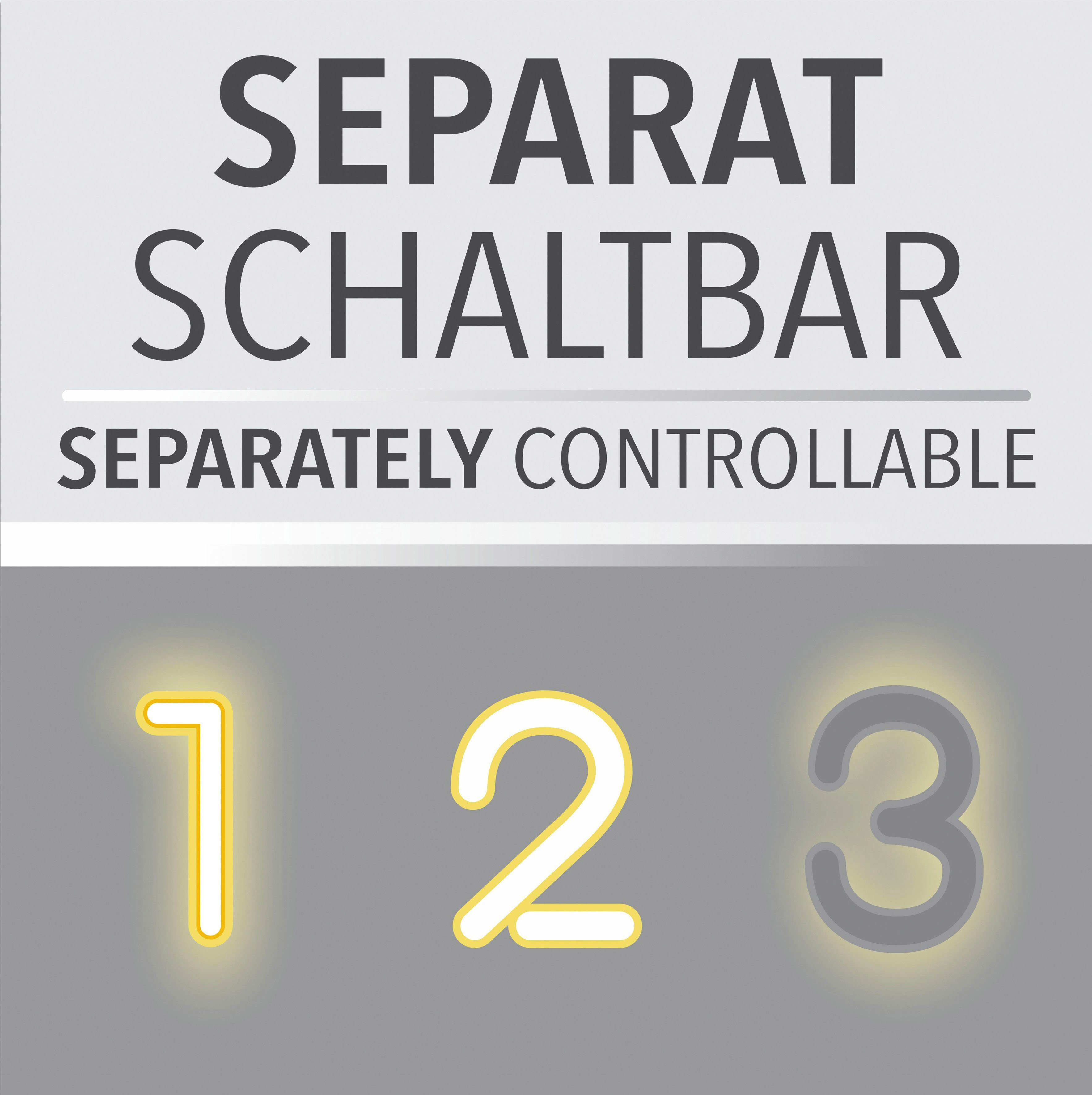 Deckenleuchte LED, integriert, (Schalter) fest steuerbar separat Warmweiß, LED schaltbar, Paul Neuhaus MAILAK, getrennt