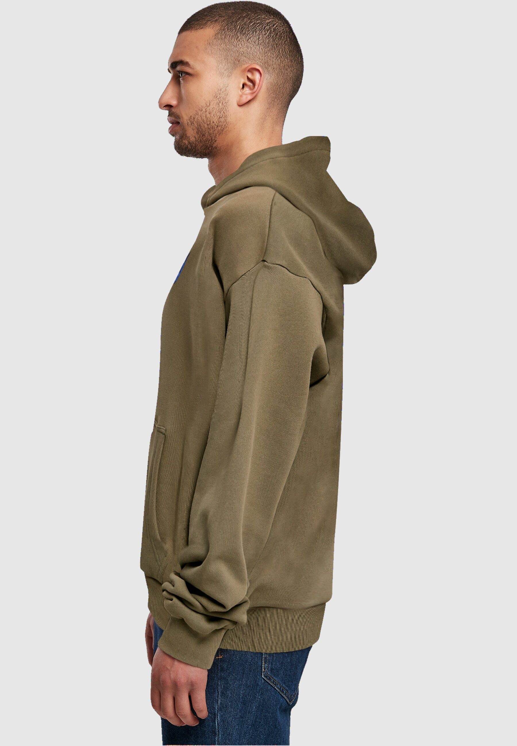 Heavy Sweater Le Upscale Tee Herren Papillon Hoody by Oversize (1-tlg) olive Mister