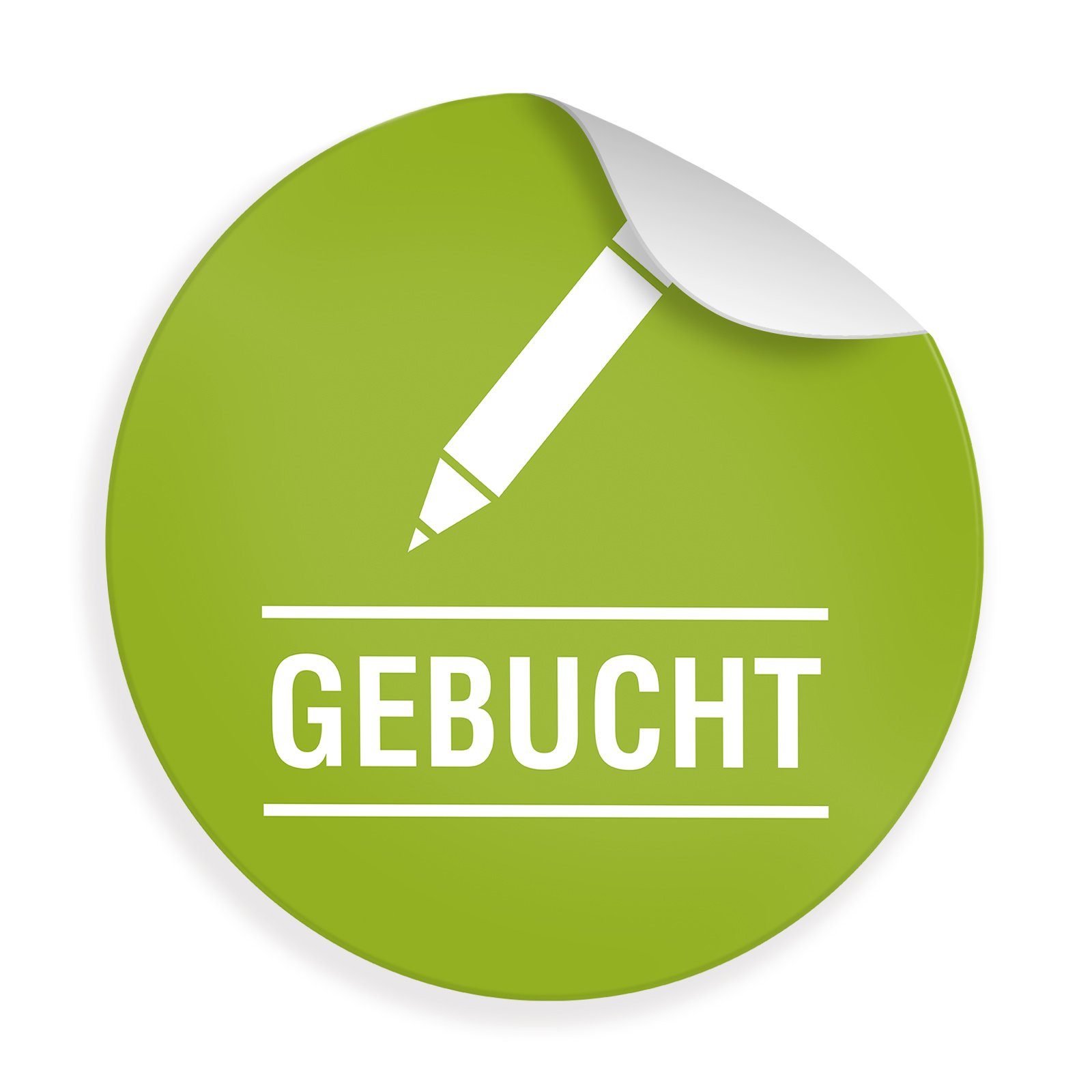 Thumbnail - itenga Aufkleber 24 x itenga Hinweis Aufkleber Sticker „Gebucht“ (Motiv 63)