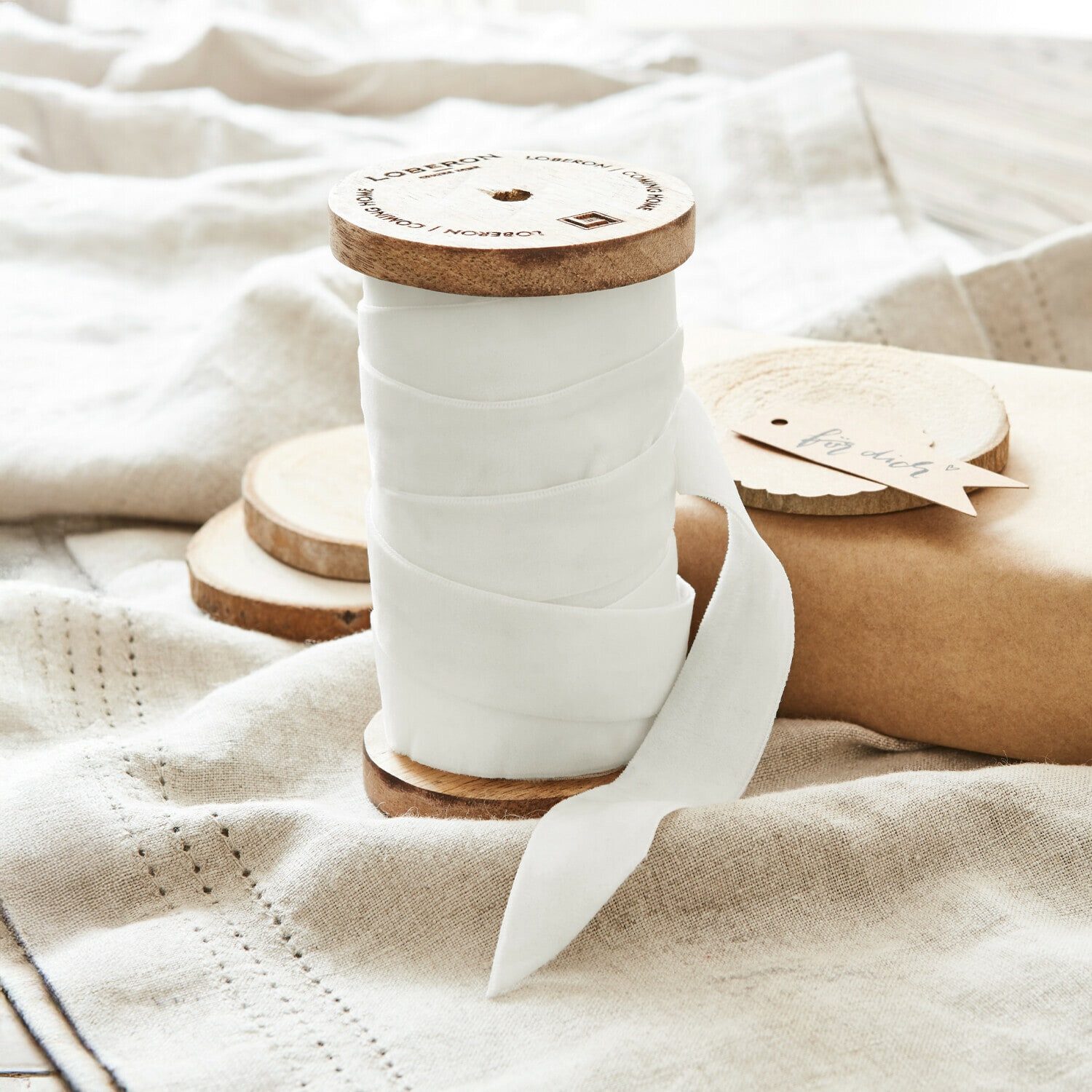 Mirabeau Geschenkband Samtband Andaris creme