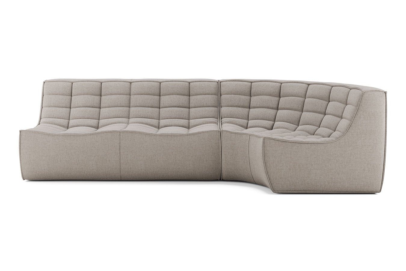 Ethnicraft Big-Sofa Sofakombination N701 Eco Stoff ecru