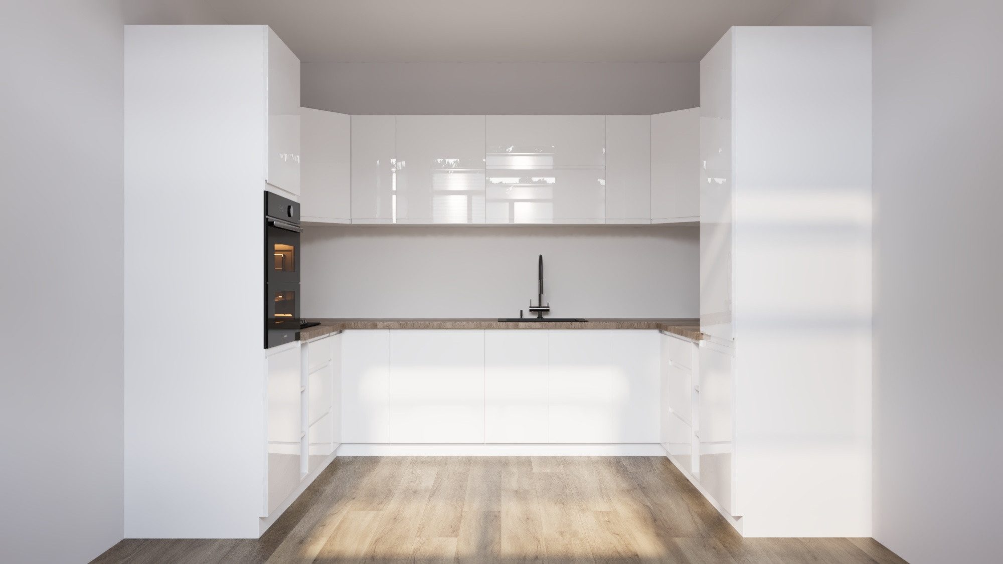 ROYAL24_MARKT Küchenzeile in U-Form K102-G780 - Aspen - Rundum gut organisi günstig online kaufen