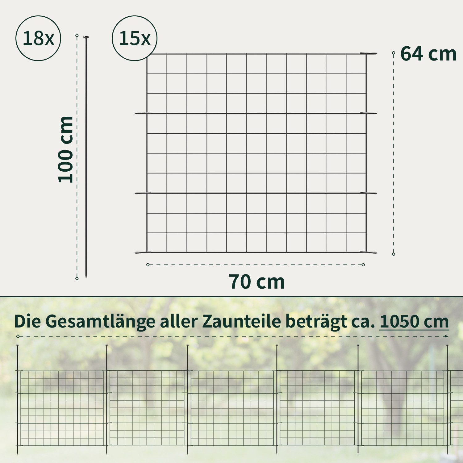 VERDOBA Zaun Teichzaun Gartenzaun Hundezaun - günstig online kaufen