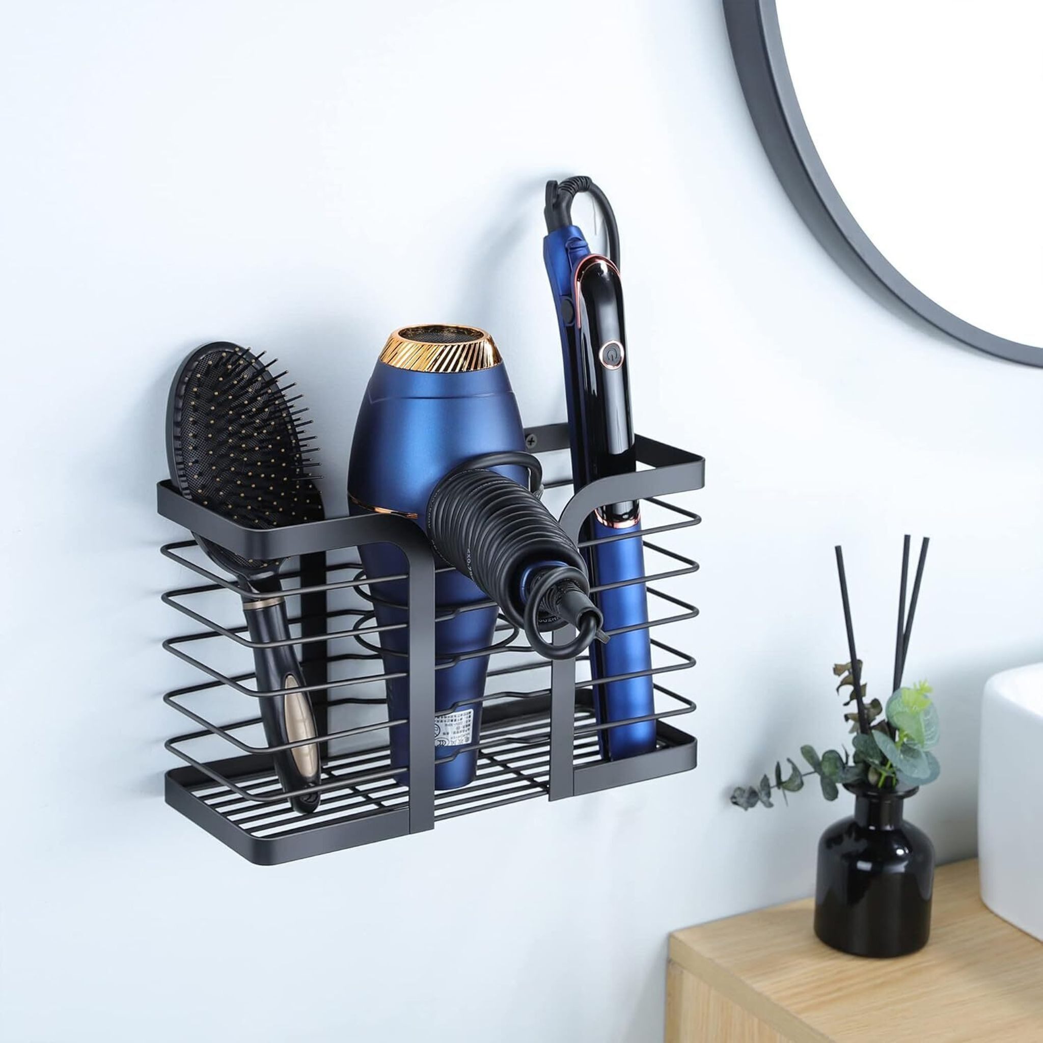 FELIXLEO Haartrocknerhalter Fönhalter ohne Bohren Wand Haartrocknerhalter Bad, (1-tlg)