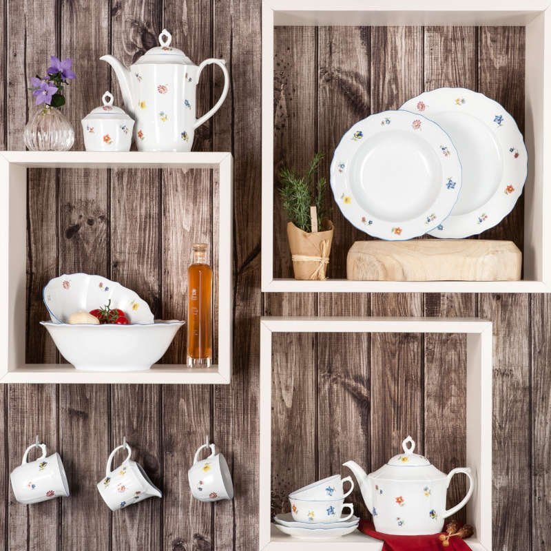 Seltmann Weiden Servierplatte Sonate Nostalgie, Porzellan, 31x23 cm