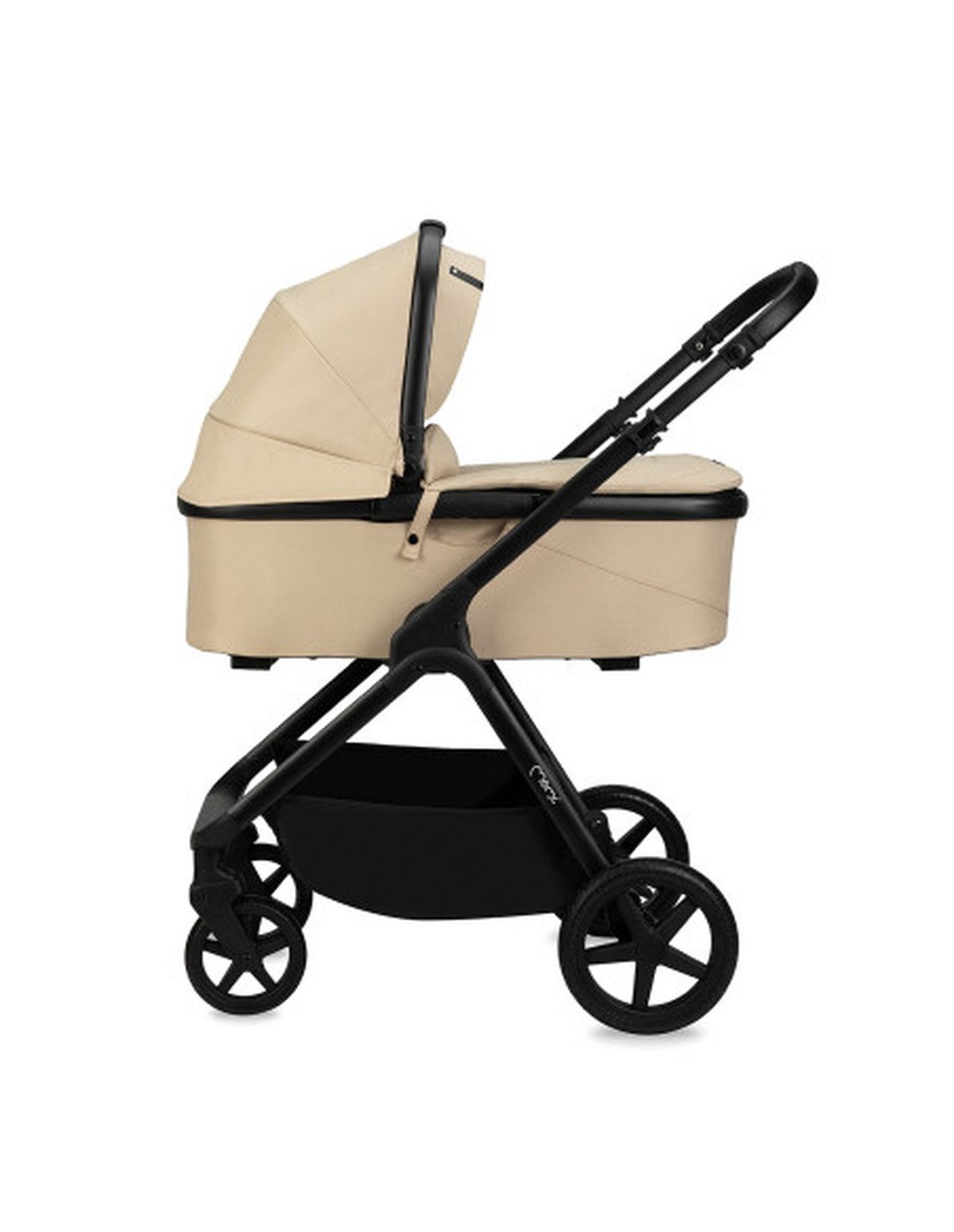 MoMi Children's Buggy MoMi GISELLE 2-in-1 Stroller in Beige – with adjustable function, easy change between buggy and carrycot, aluminum frame